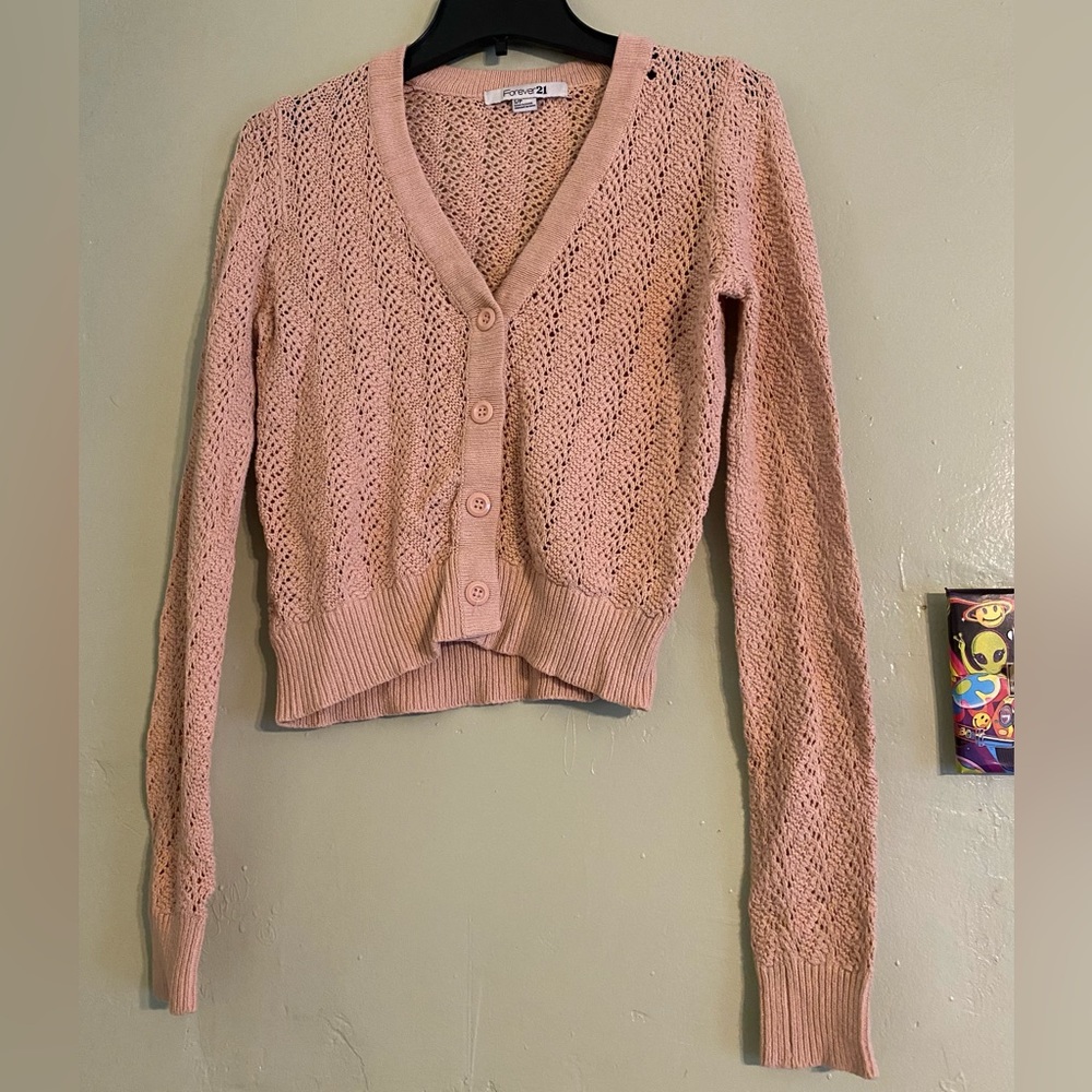 Pink Knitted Small Cardigan